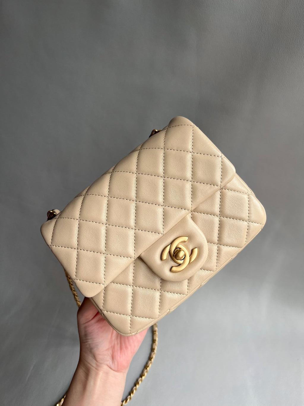 CHANEL-22K Flap bag golden/sliver