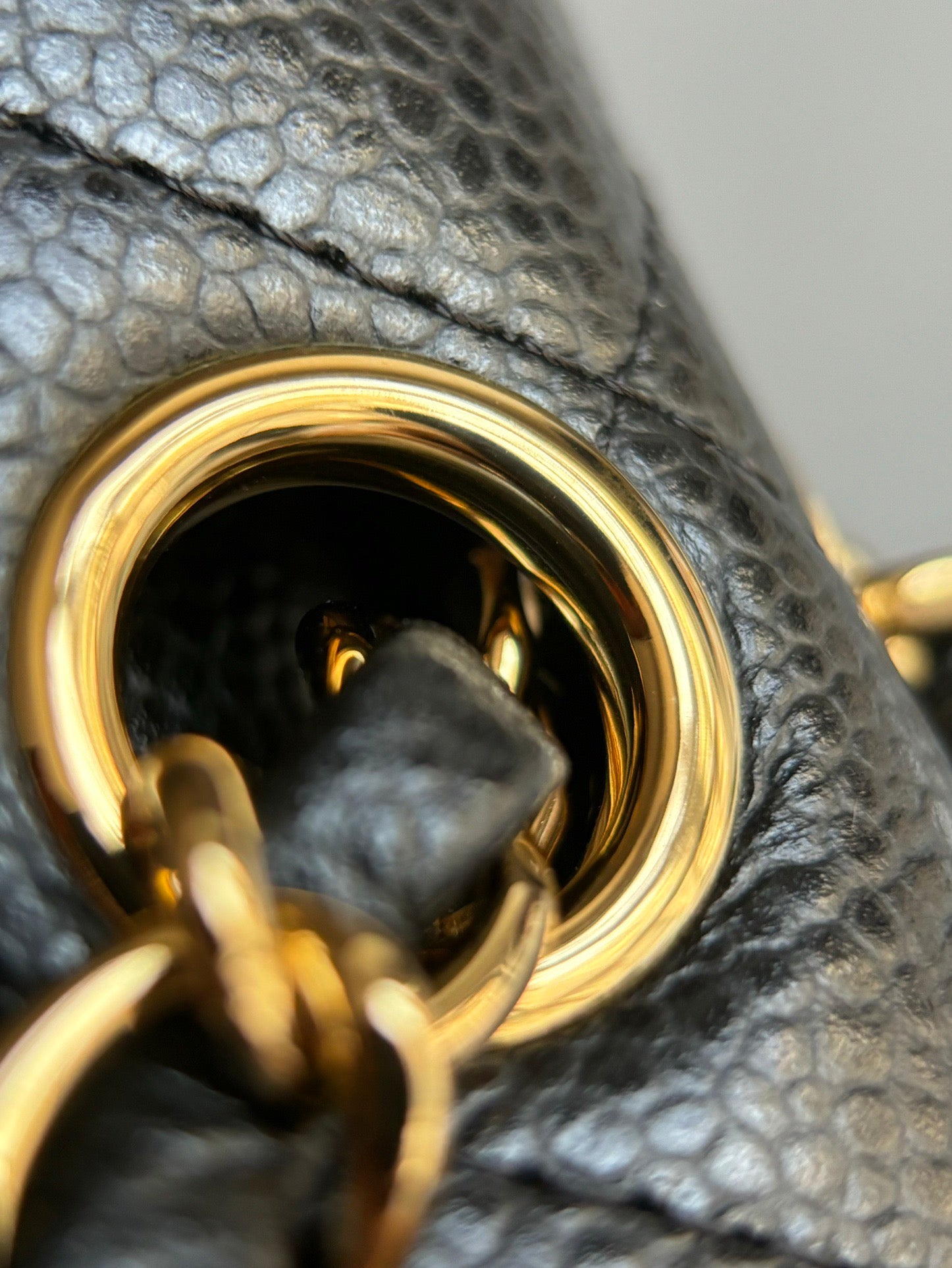 CHANEL- Jumbo28 bag golden/sliver