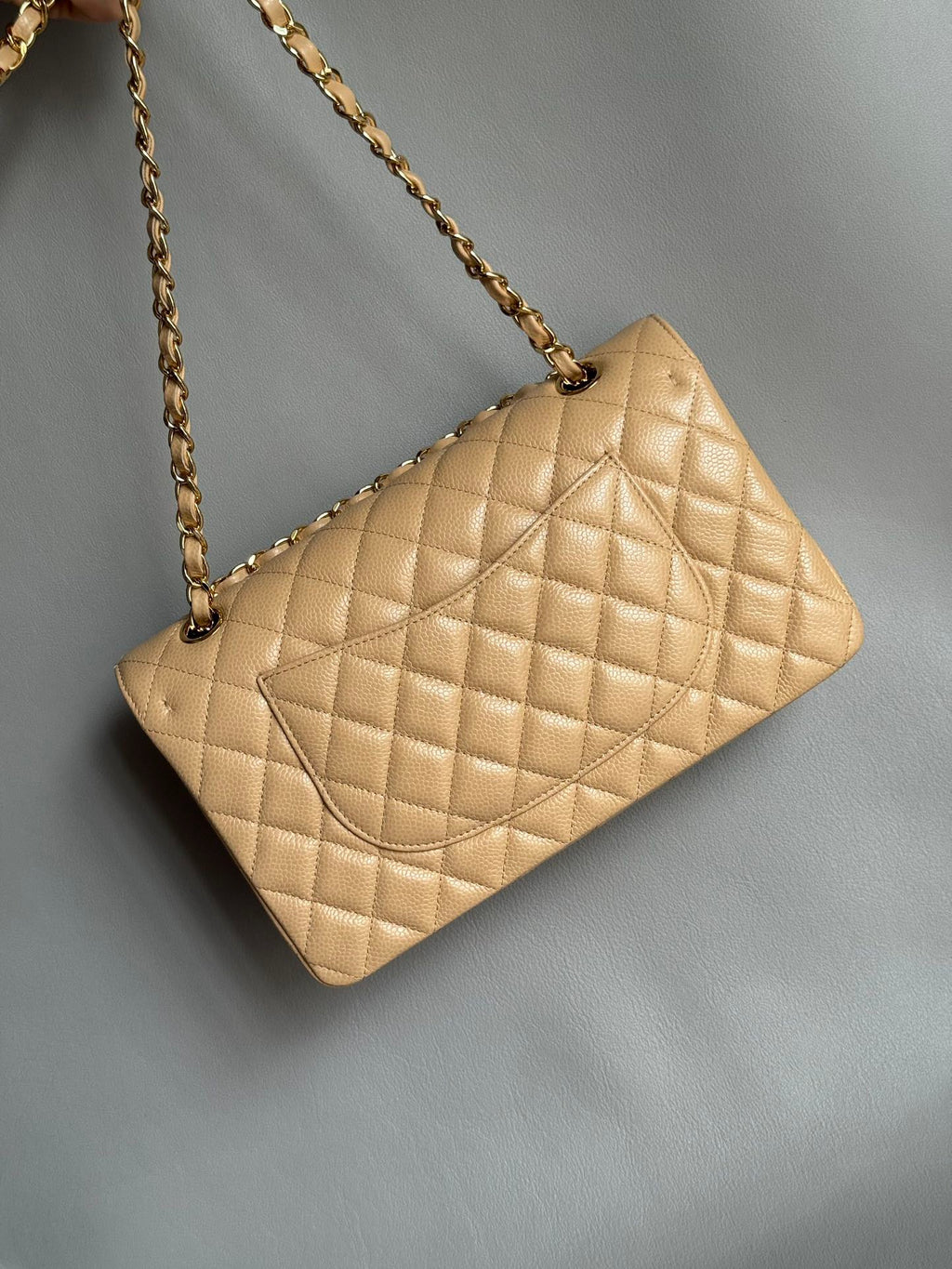 CHANEL- Jumbo28 bag golden/sliver