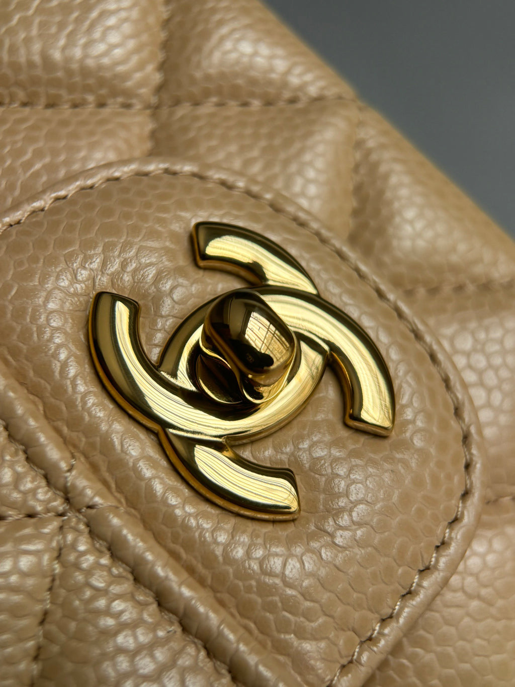 CHANEL- Jumbo28 bag golden/sliver