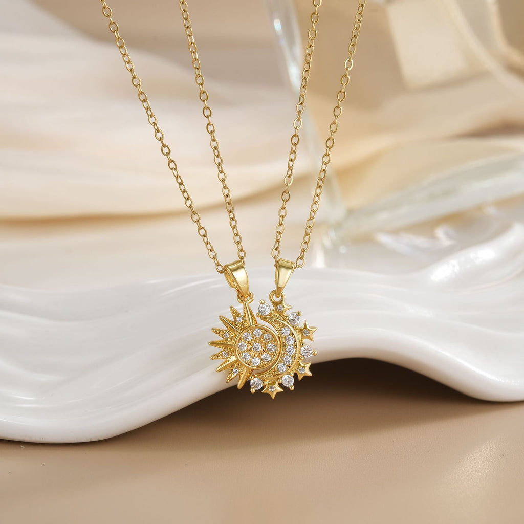 FENG SHUI - 1 Magnetic sun and moon necklace fashion all high-grade sense