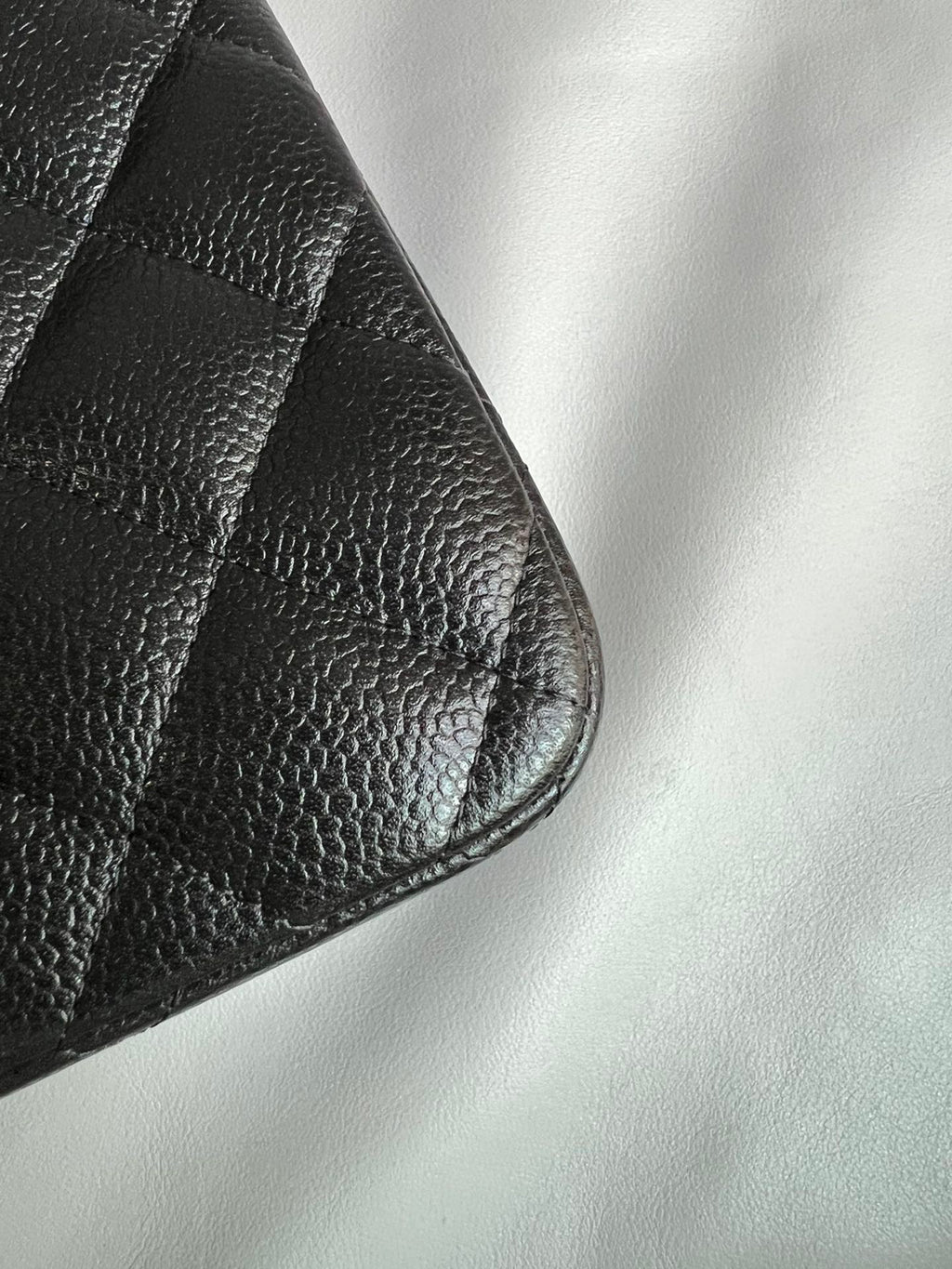 CHANEL- Classic Jumbo Flag bag golden/sliver