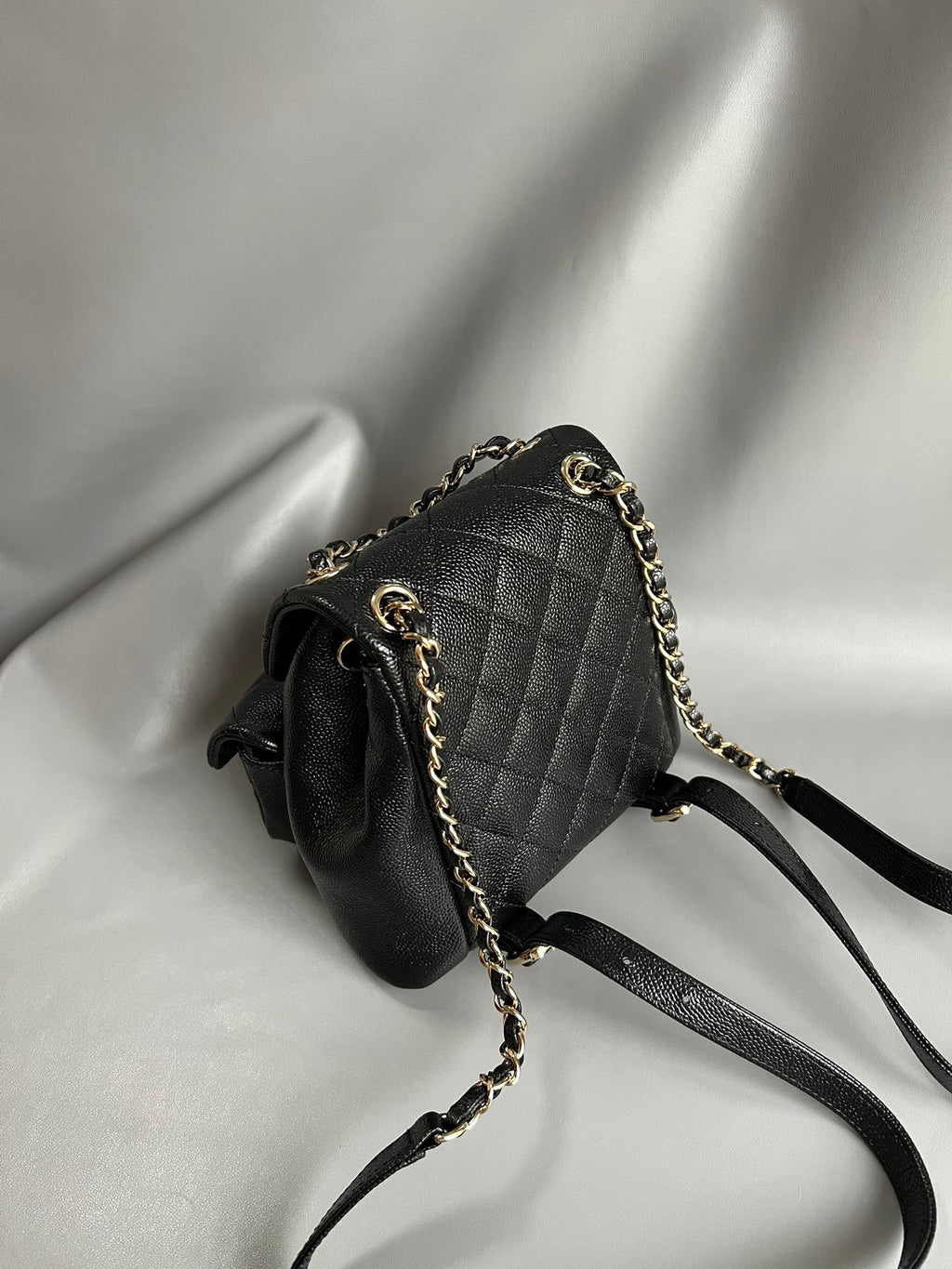 CHANEL- Duma Double bag Handle bag golden/sliver