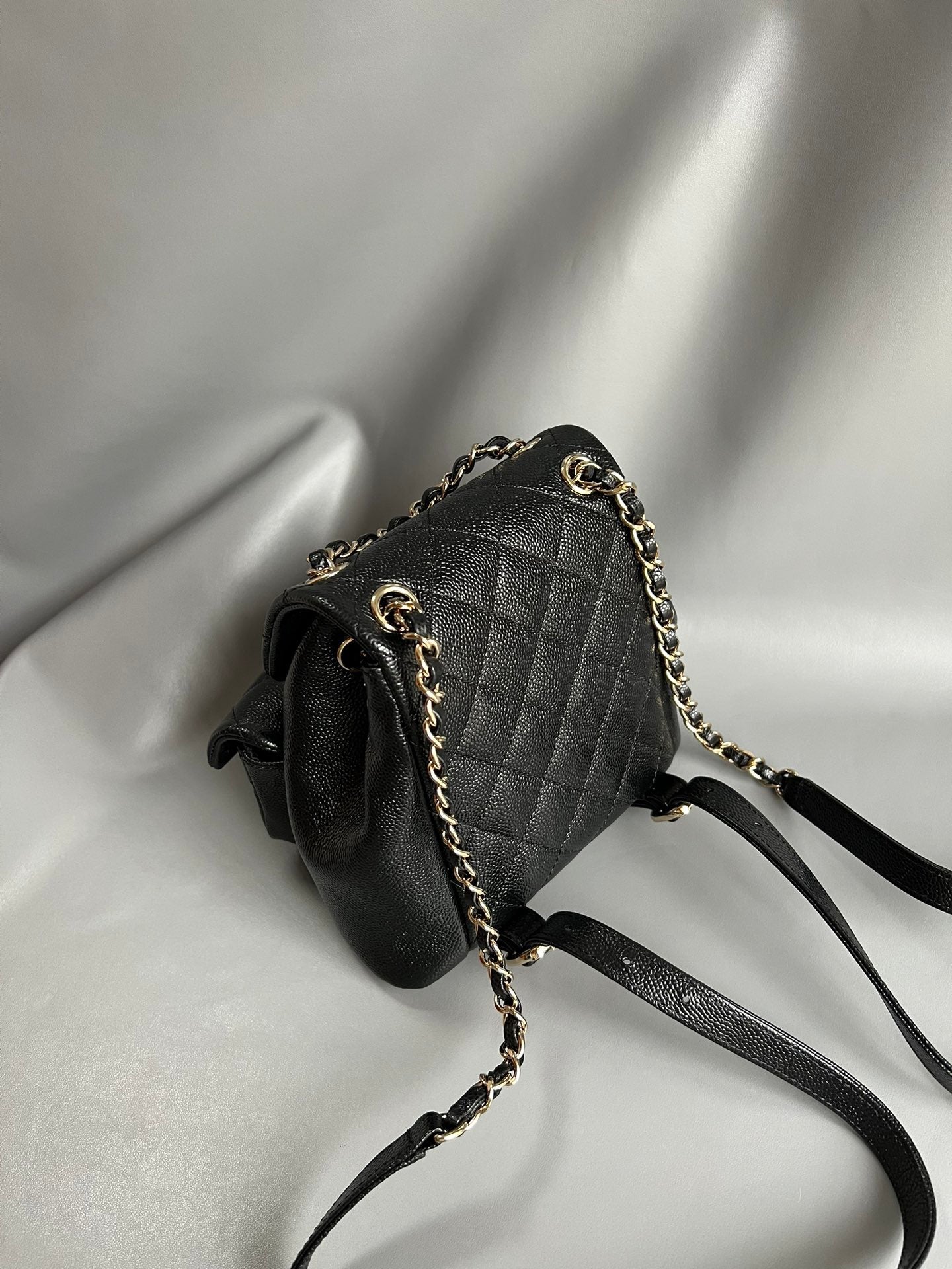 CHANEL- Duma Double bag Handle bag golden/sliver