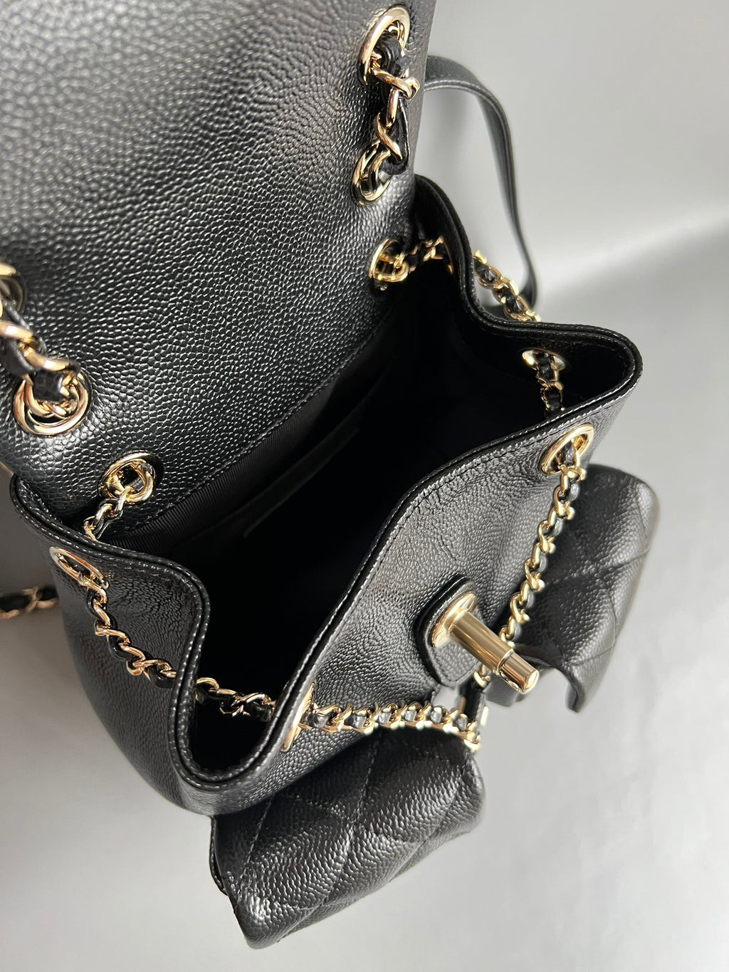 CHANEL- Duma Double bag Handle bag golden/sliver