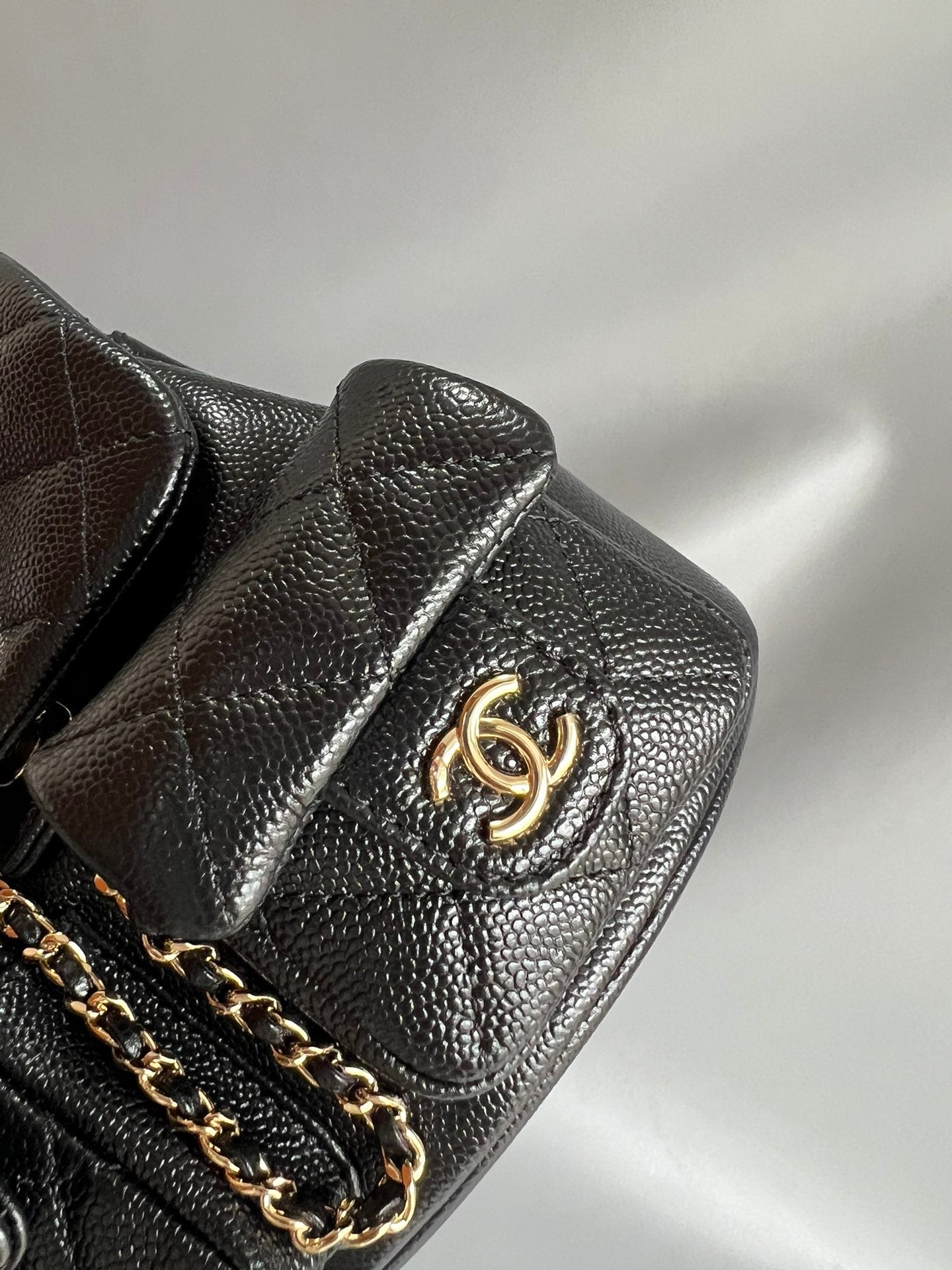 CHANEL- Duma Double bag Handle bag golden/sliver