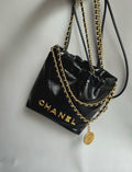CHANEL-22bag mini golden/sliver