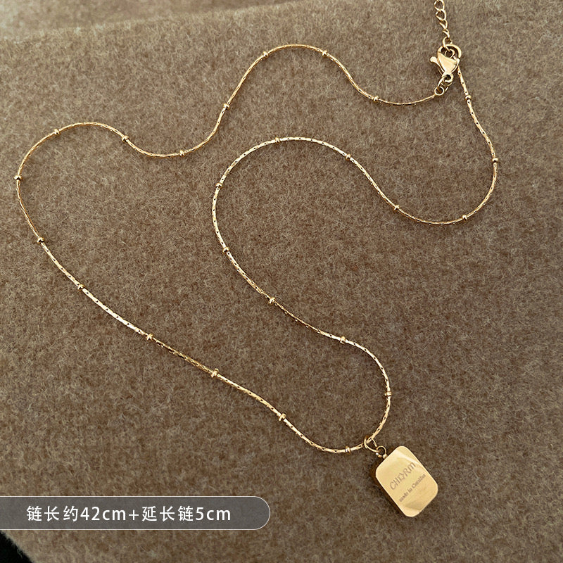 FENG SHUI - 8 Niche light luxury temperament sweater chain does not fade all collarbone chain choker