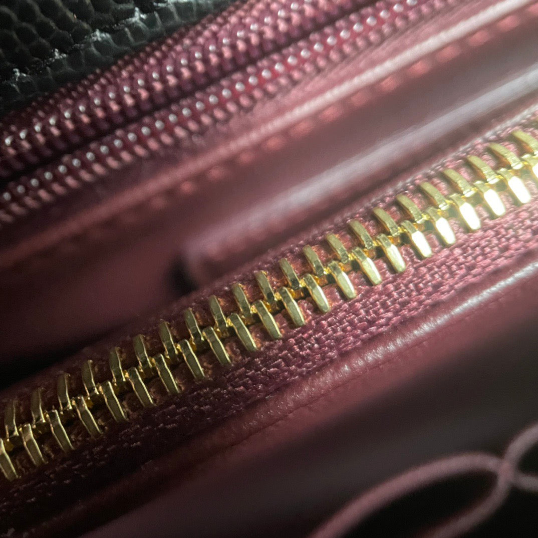 CHANEL-coco Handle Lambskin bag golden/sliver