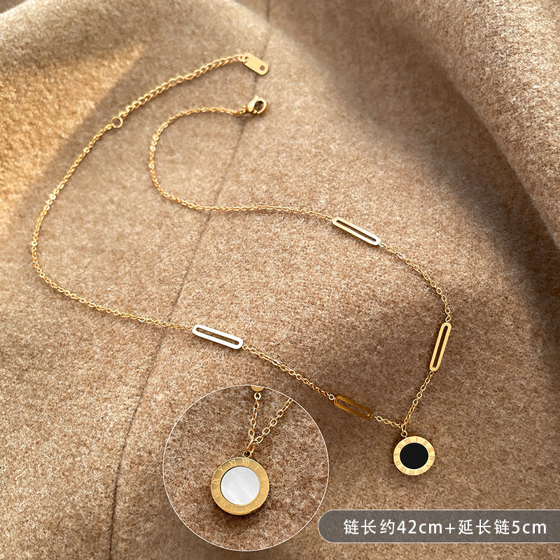 FENG SHUI - 8 Niche light luxury temperament sweater chain does not fade all collarbone chain choker