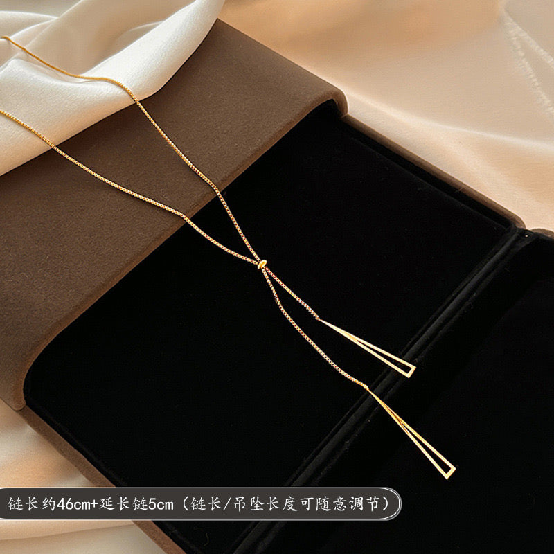FENG SHUI - 8 Niche light luxury temperament sweater chain does not fade all collarbone chain choker