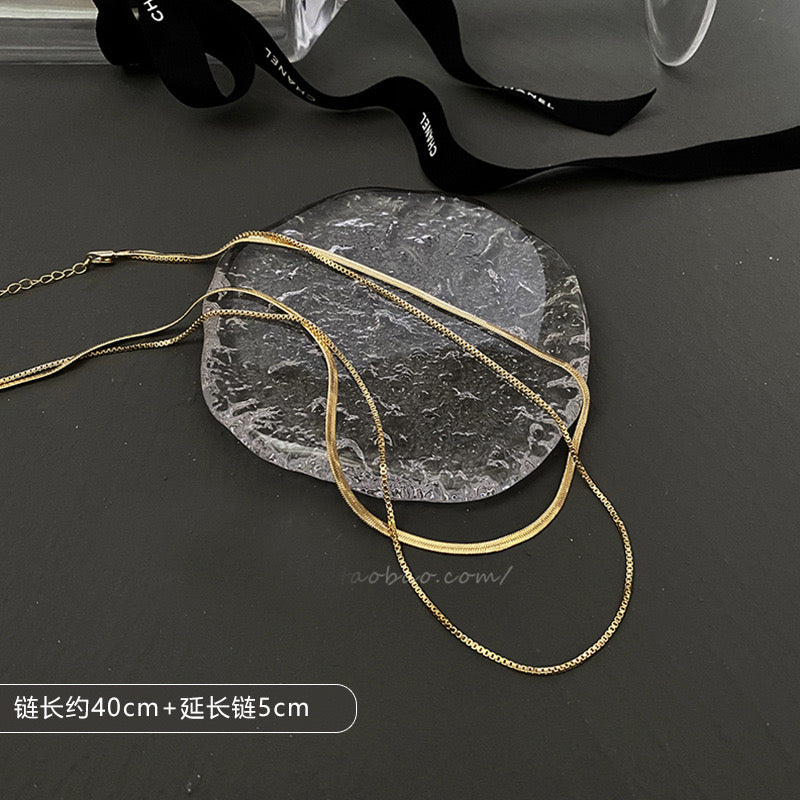 FENG SHUI - 8 Niche light luxury temperament sweater chain does not fade all collarbone chain choker