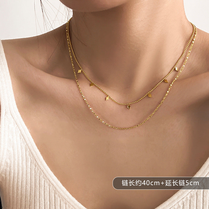 FENG SHUI - 8 Niche light luxury temperament sweater chain does not fade all collarbone chain choker