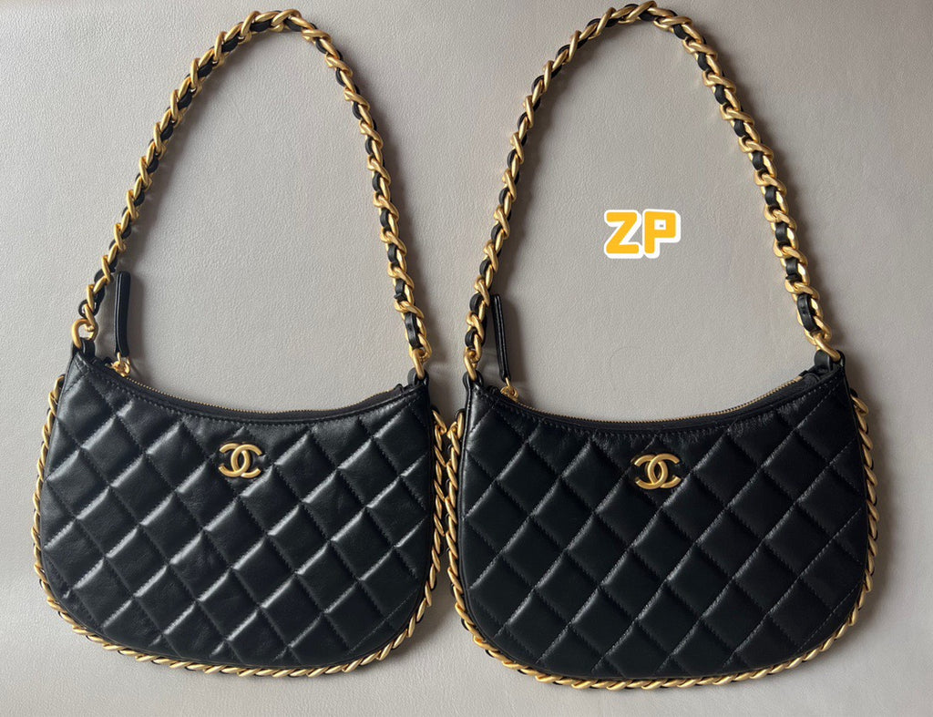 CHANEL-24S HoBo bag Handle bag golden/sliver