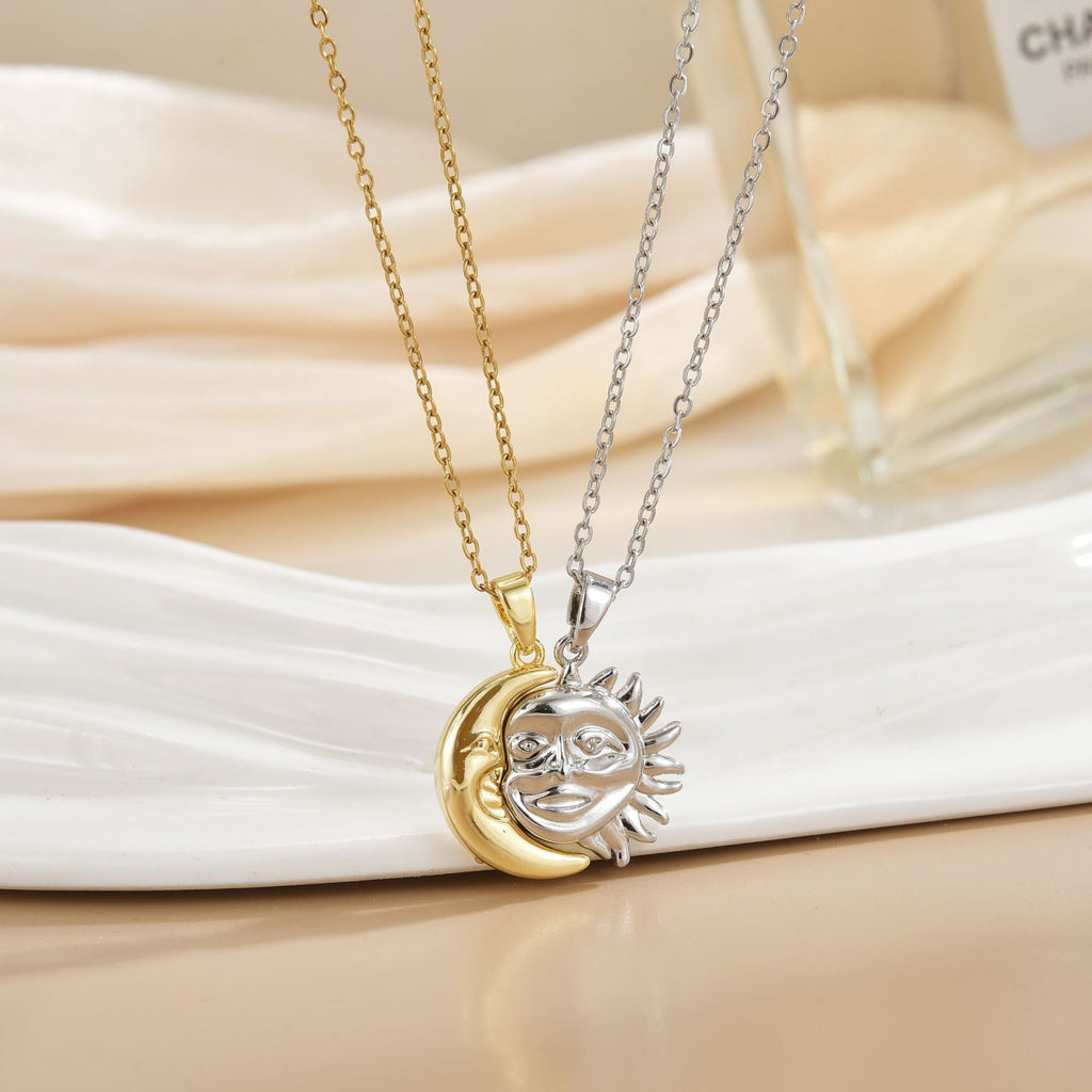 FENG SHUI - 1 Magnetic sun and moon necklace fashion all high-grade sense
