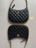 CHANEL-24S HoBo bag Handle bag golden/sliver