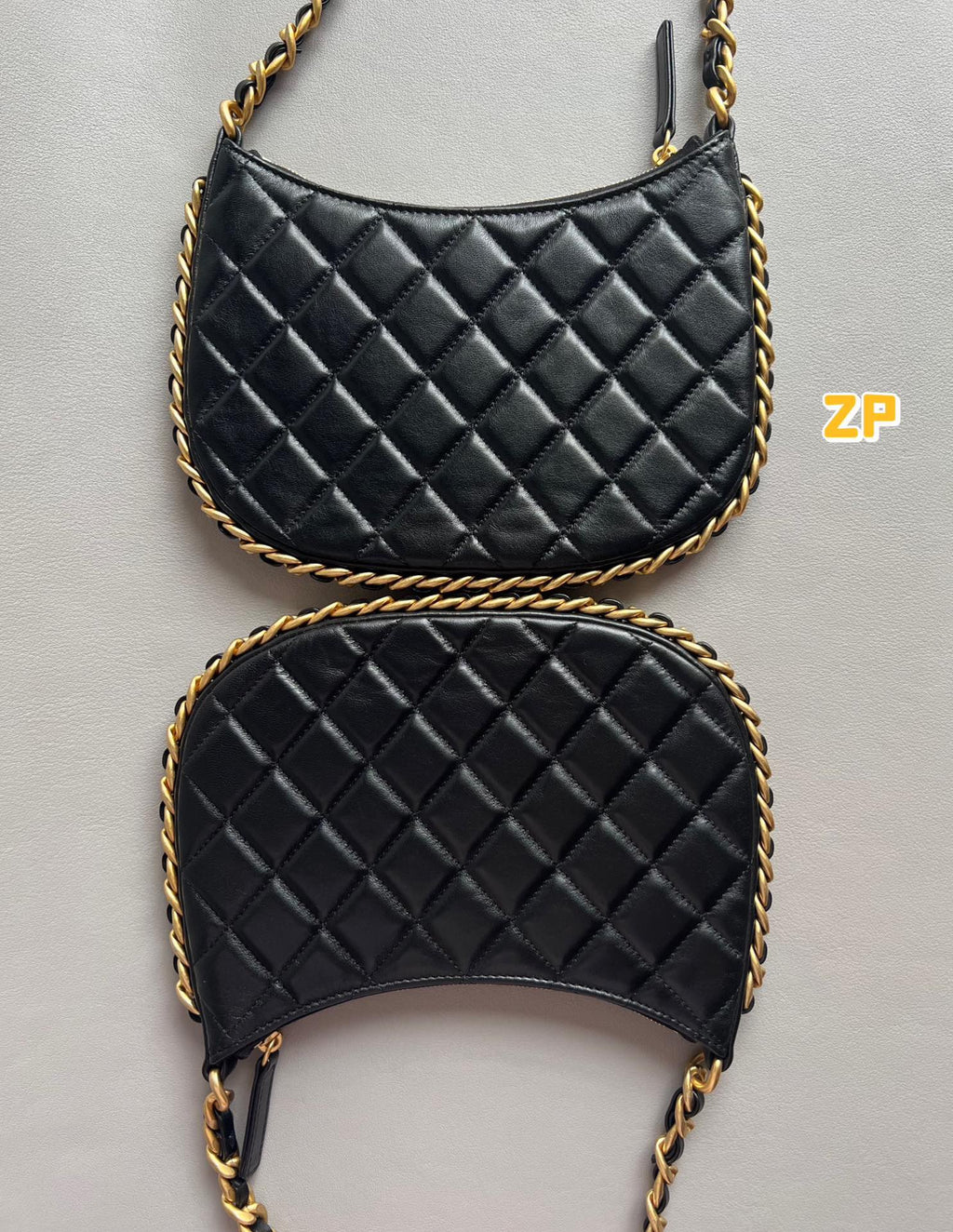 CHANEL-24S HoBo bag Handle bag golden/sliver