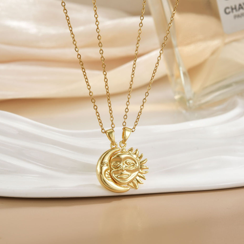 FENG SHUI - 1 Magnetic sun and moon necklace fashion all high-grade sense