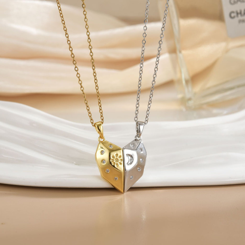 FENG SHUI - 1 Magnetic sun and moon necklace fashion all high-grade sense