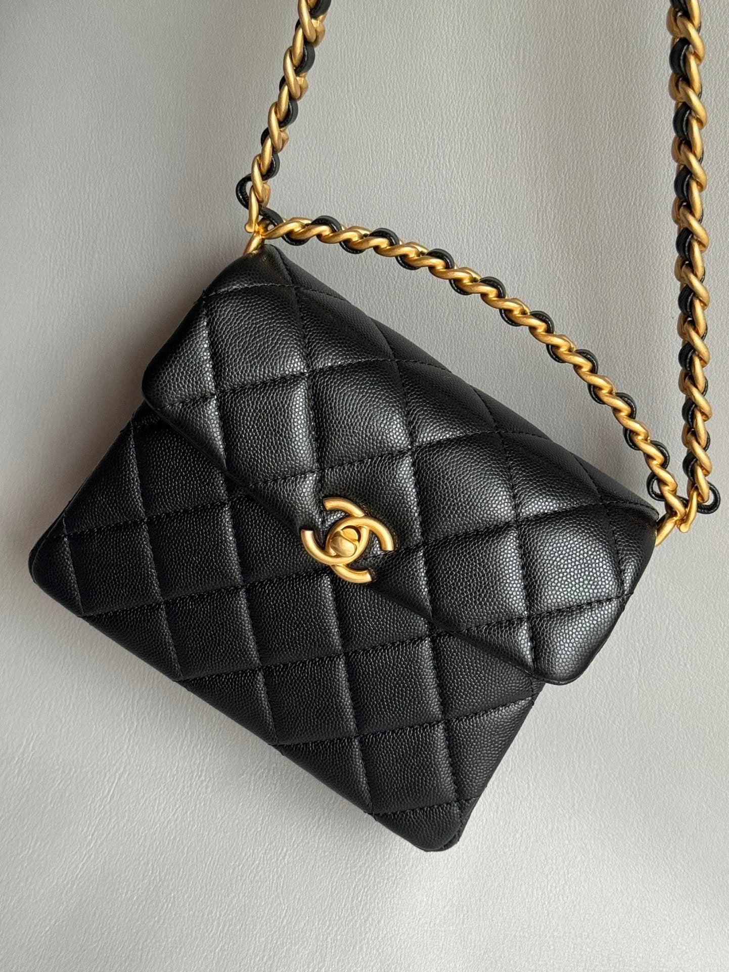 CHANEL-24S rue Cambon Handle bag golden/sliver