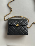 CHANEL-24S rue Cambon Handle bag golden/sliver