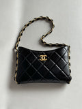 CHANEL-24K Hobo bag golden/sliver