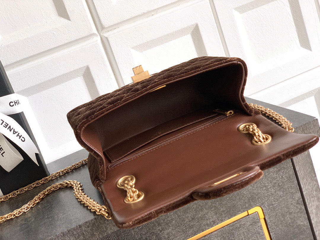 CHANEL-2.55 mini bag  golden/sliver