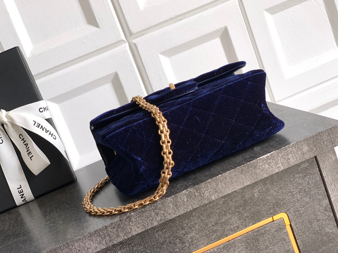 CHANEL-2.55 mini bag  golden/sliver