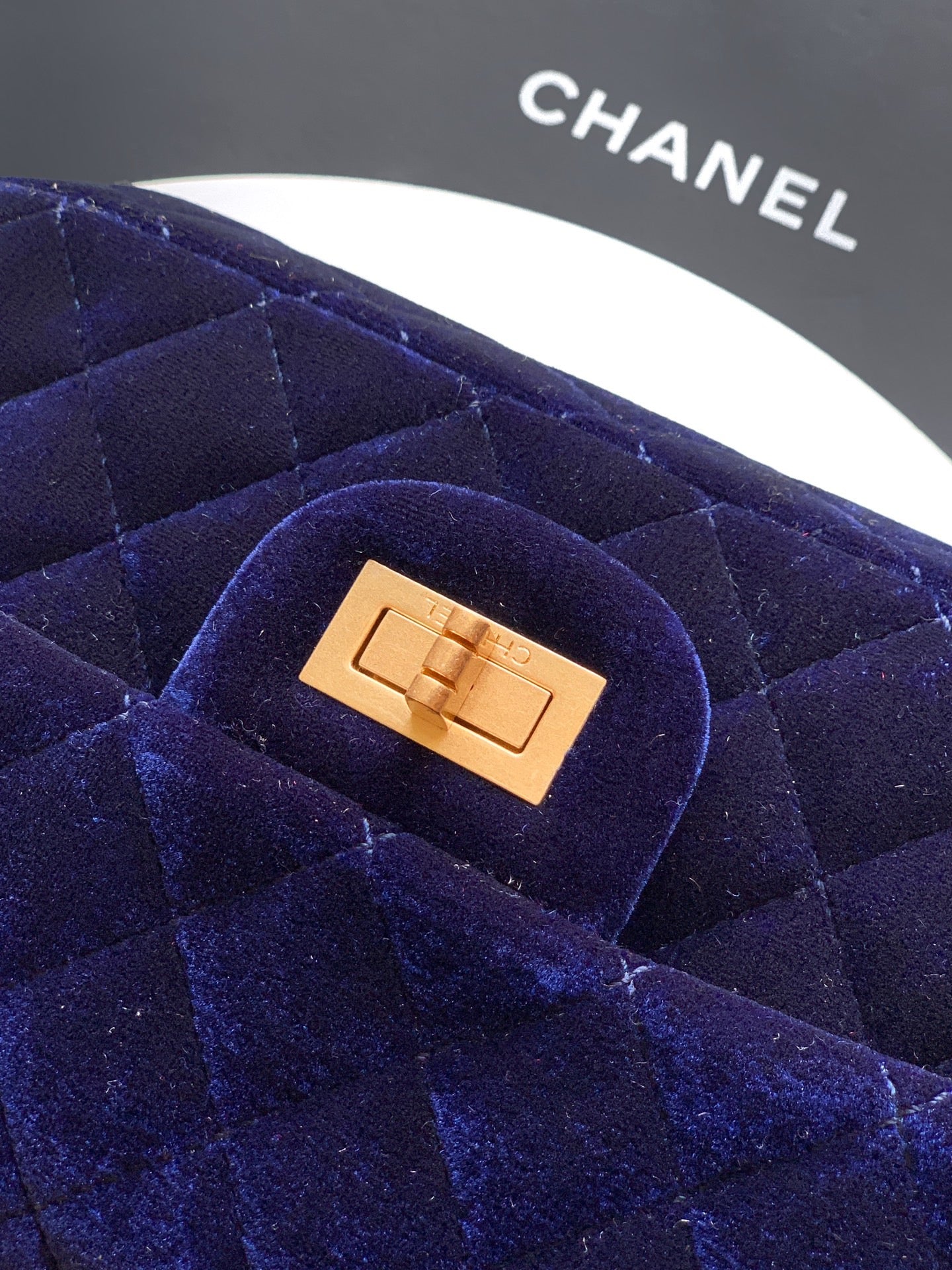 CHANEL-2.55 mini bag  golden/sliver