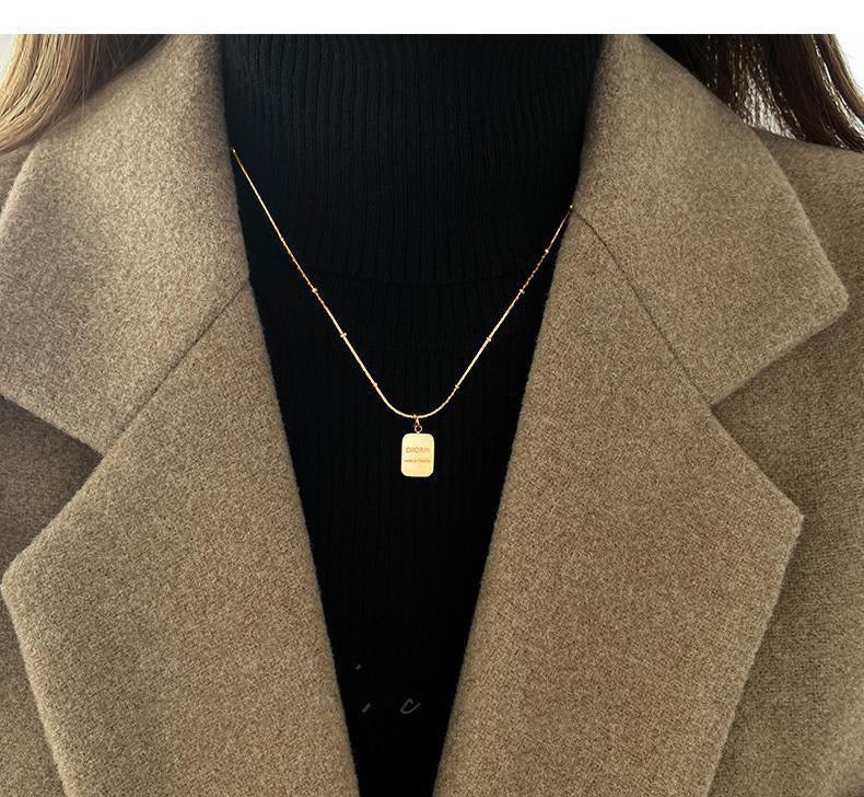 FENG SHUI - 8 Niche light luxury temperament sweater chain does not fade all collarbone chain choker