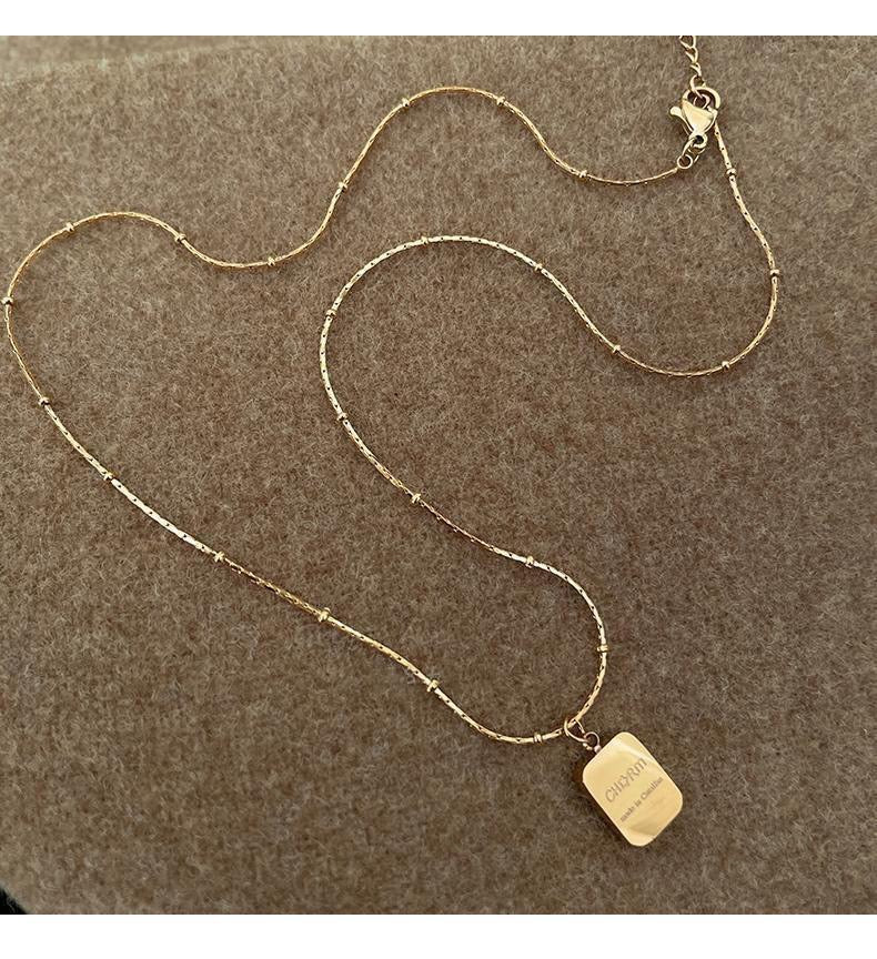 FENG SHUI - 8 Niche light luxury temperament sweater chain does not fade all collarbone chain choker