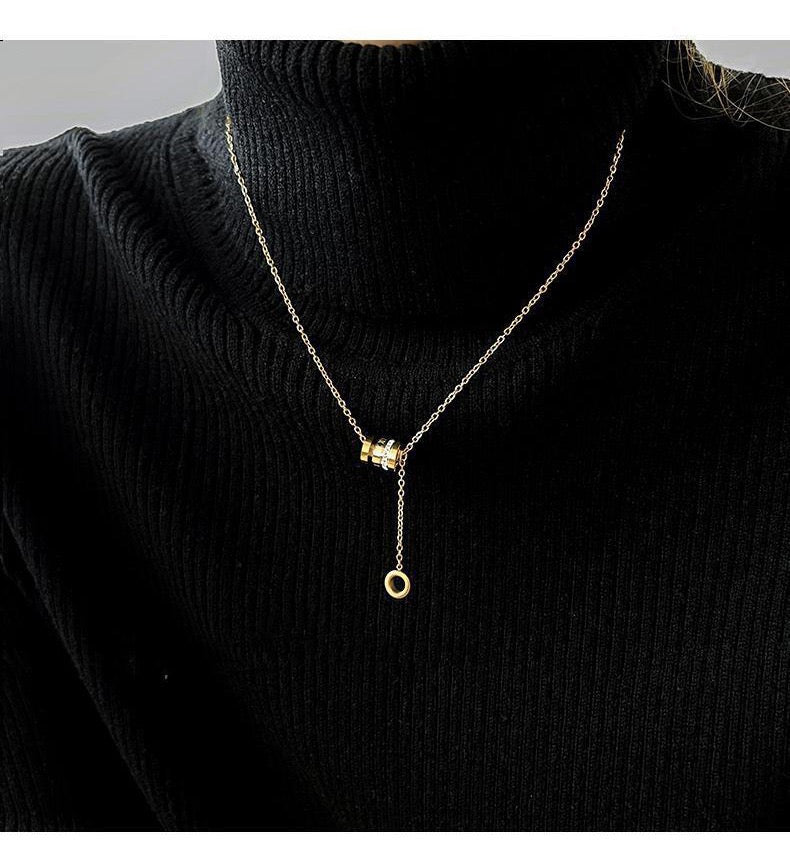 FENG SHUI - 8 Niche light luxury temperament sweater chain does not fade all collarbone chain choker