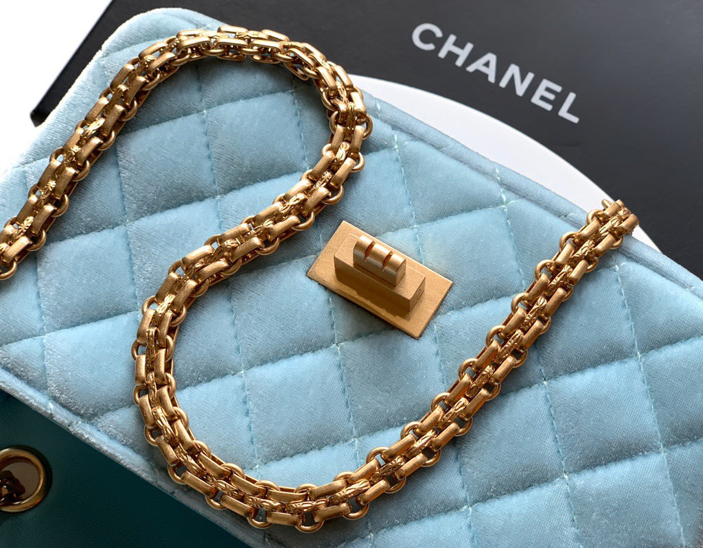 CHANEL-2.55 mini bag  golden/sliver