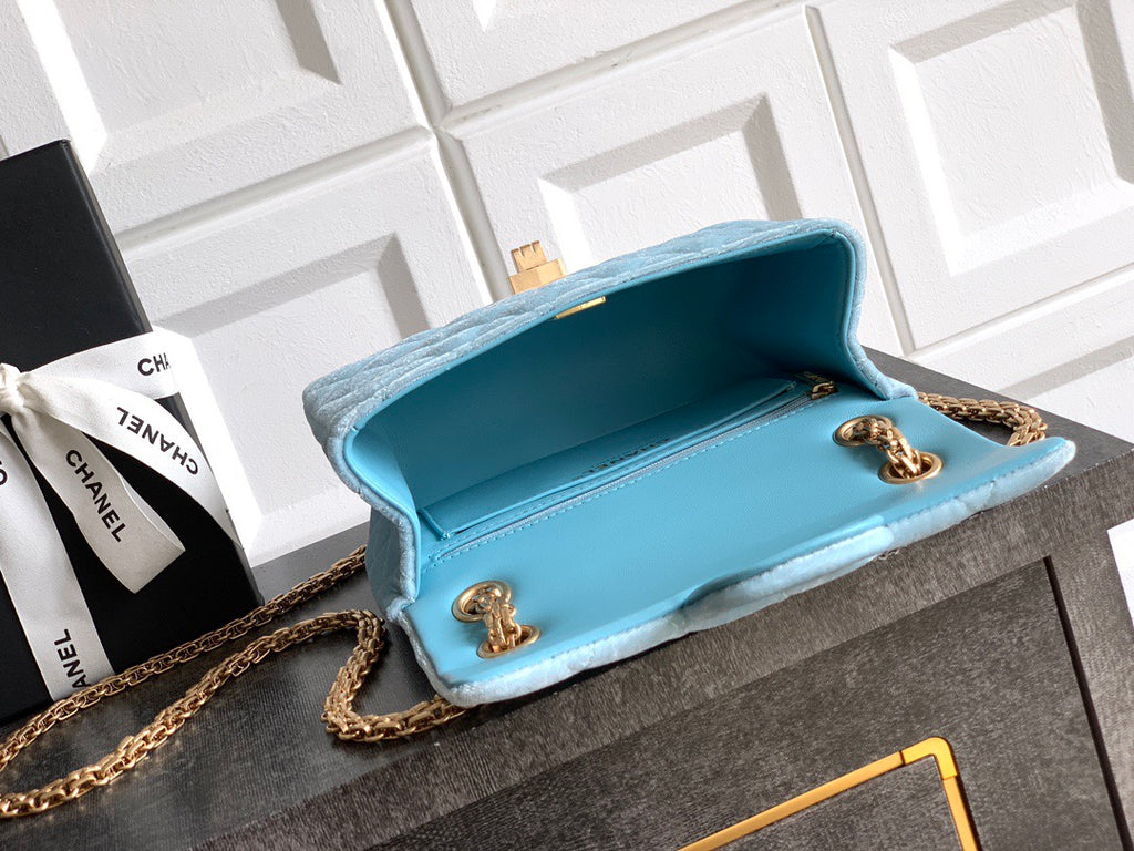 CHANEL-2.55 mini bag  golden/sliver