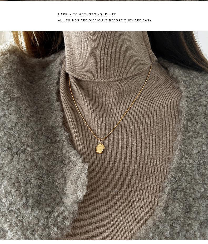 FENG SHUI - 8 Niche light luxury temperament sweater chain does not fade all collarbone chain choker