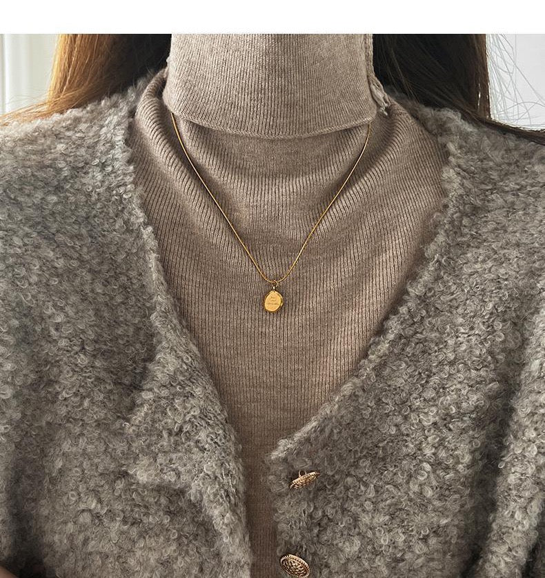 FENG SHUI - 8 Niche light luxury temperament sweater chain does not fade all collarbone chain choker