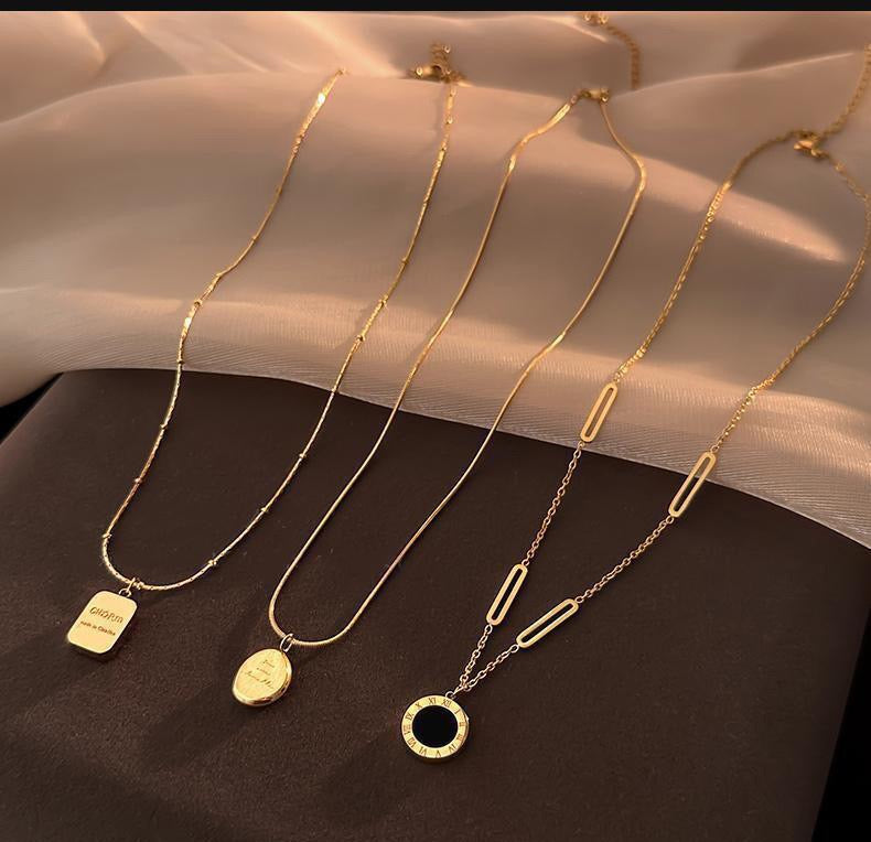 FENG SHUI - 8 Niche light luxury temperament sweater chain does not fade all collarbone chain choker