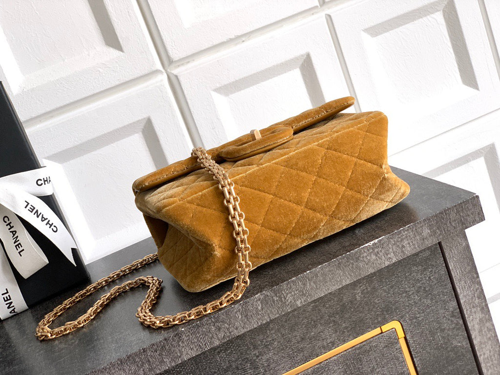 CHANEL-2.55 mini bag  golden/sliver