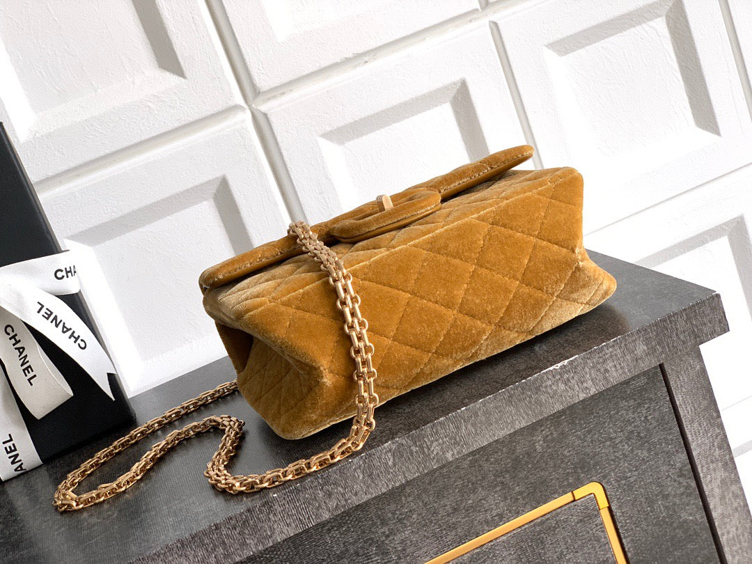 CHANEL-2.55 mini bag  golden/sliver