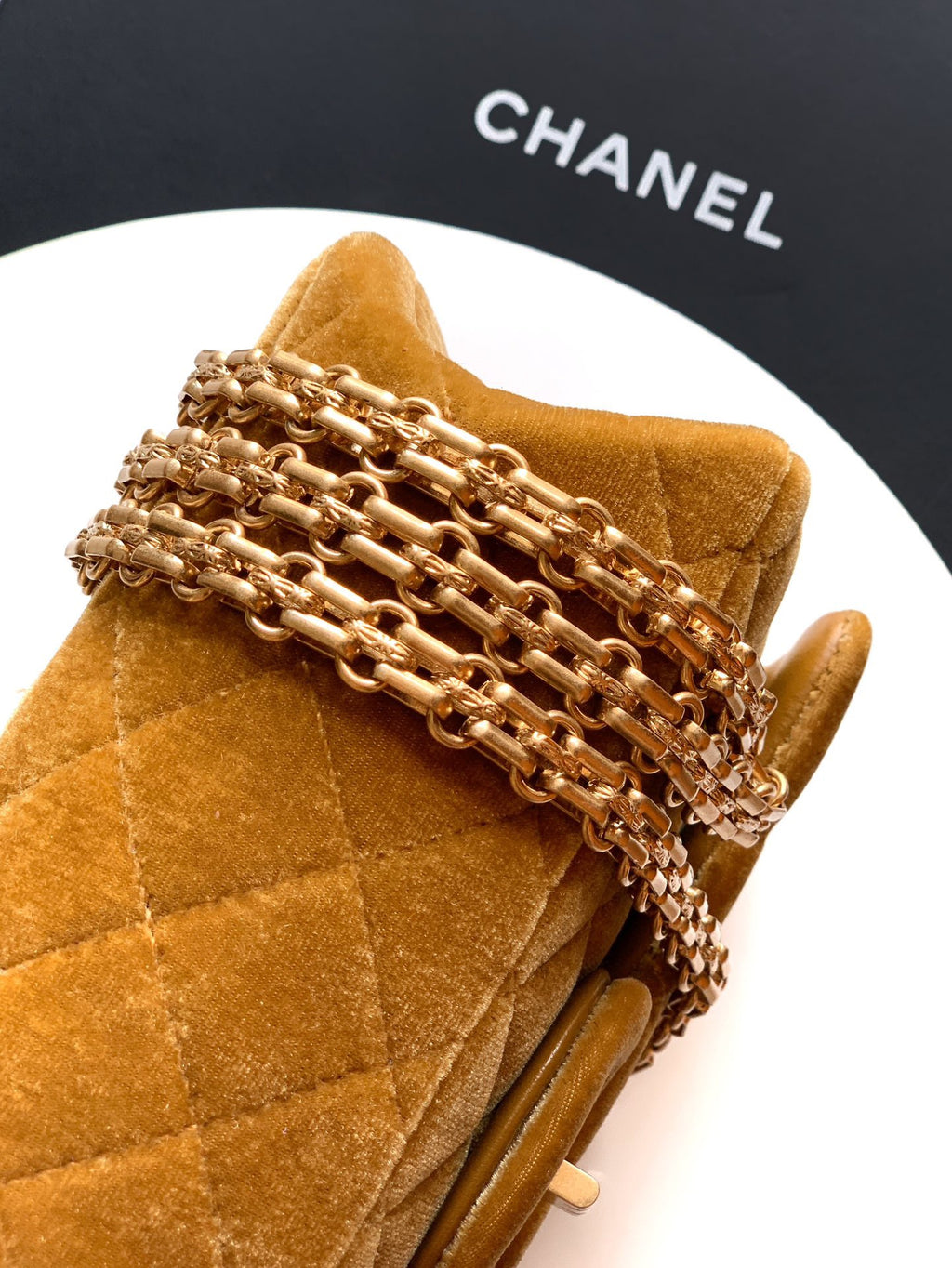 CHANEL-2.55 mini bag  golden/sliver