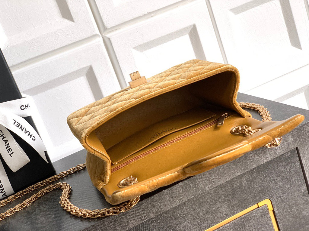 CHANEL-2.55 mini bag  golden/sliver