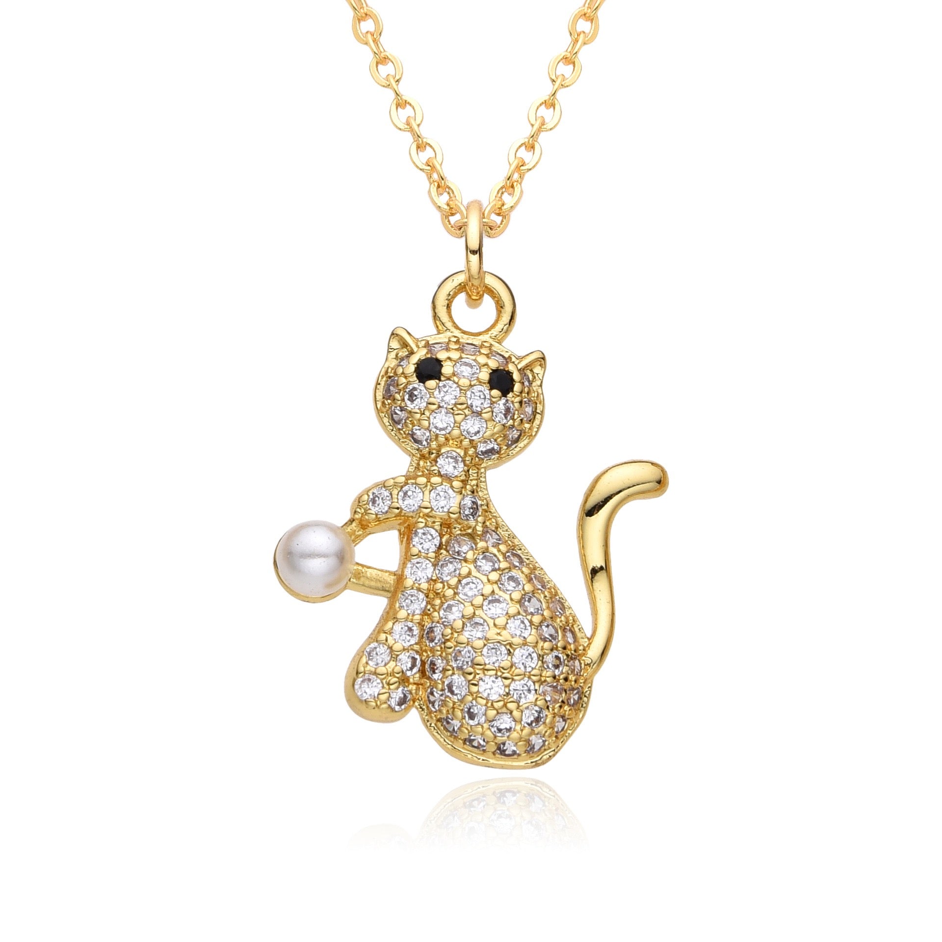 FENG SHUI - 11 Fashion personality dragonfly panda women's 18k pendant necklace