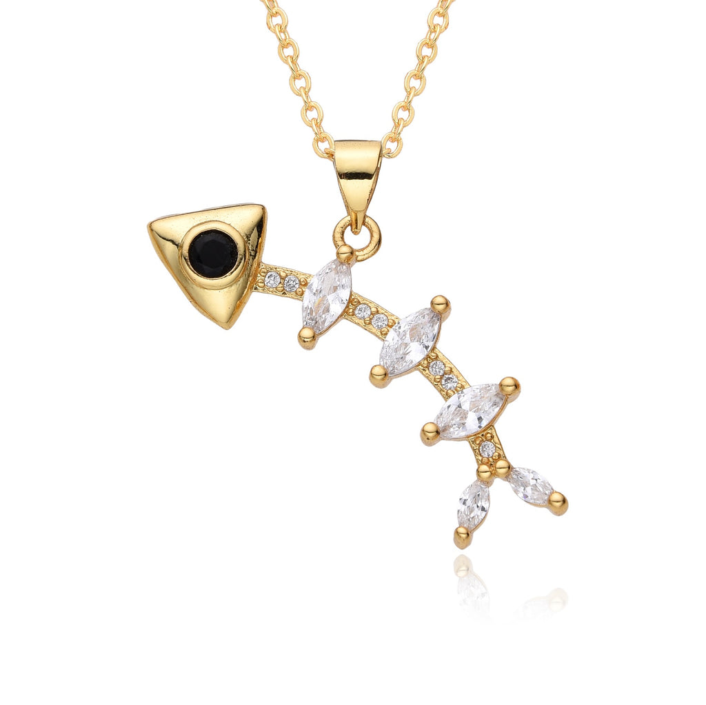 FENG SHUI - 11 Fashion personality dragonfly panda women's 18k pendant necklace