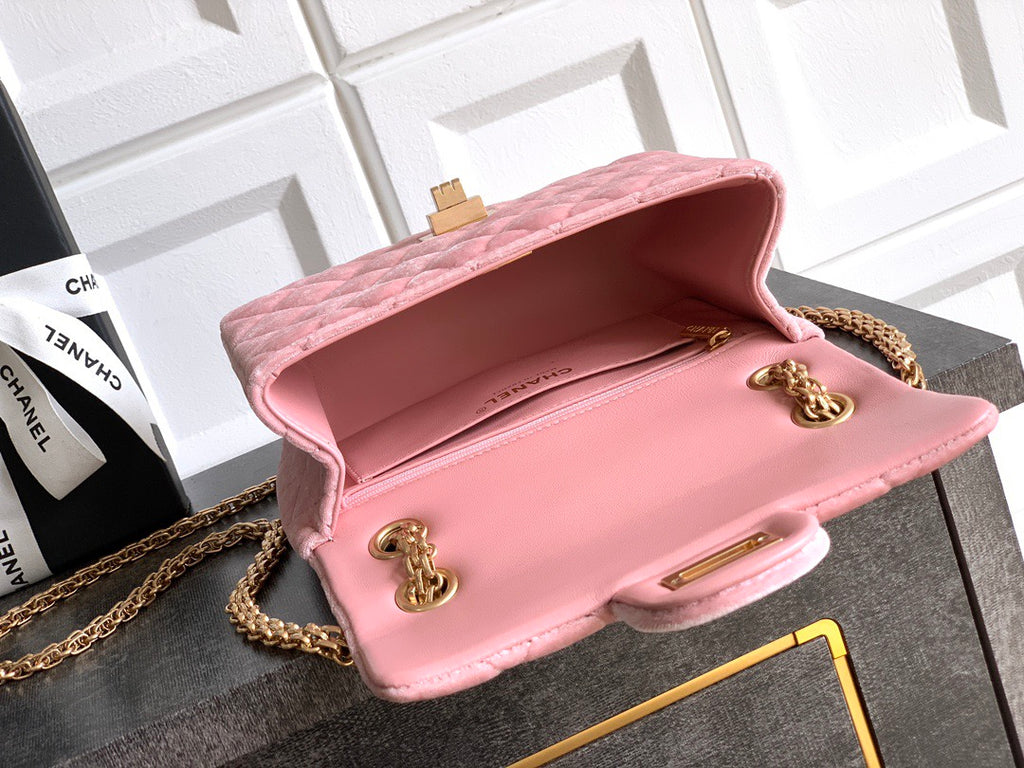 CHANEL-2.55 mini bag  golden/sliver