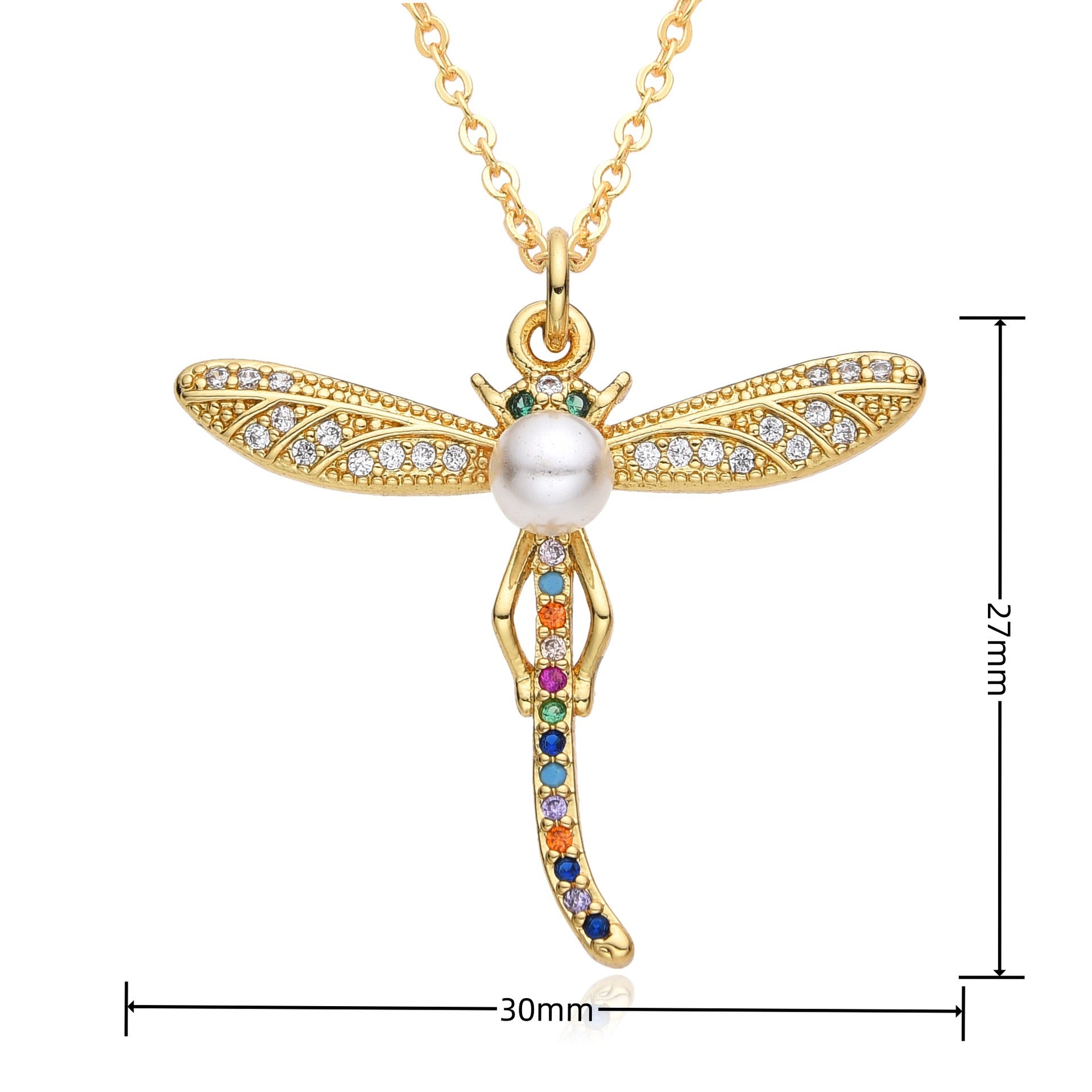 FENG SHUI - 11 Fashion personality dragonfly panda women's 18k pendant necklace