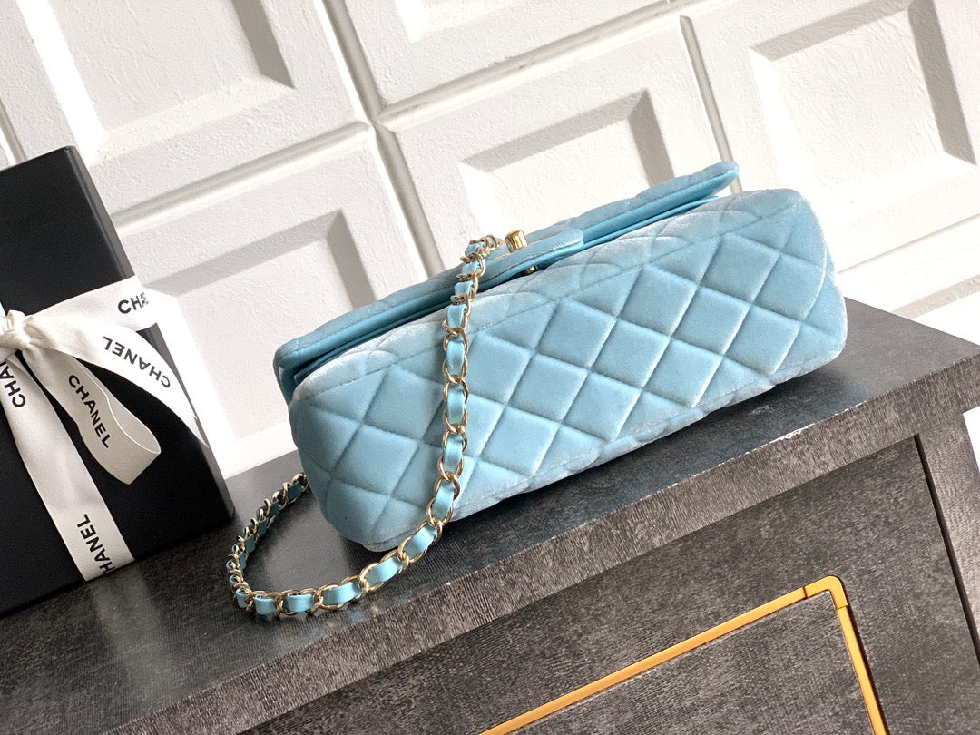 CHANEL-2.55 mini bag  golden/sliver