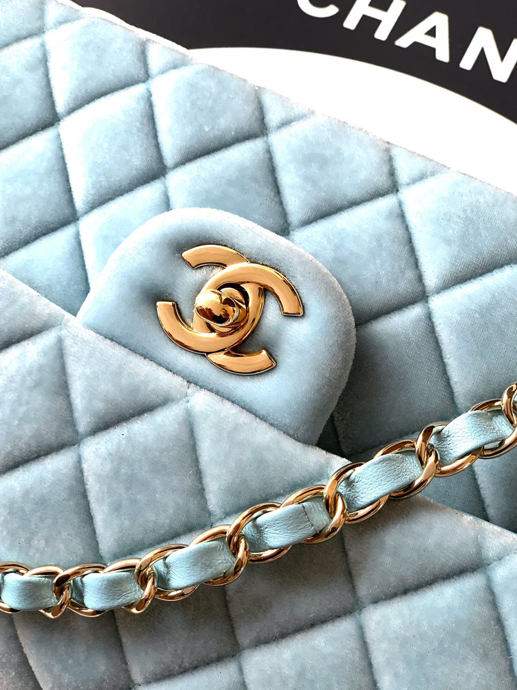 CHANEL-2.55 mini bag  golden/sliver