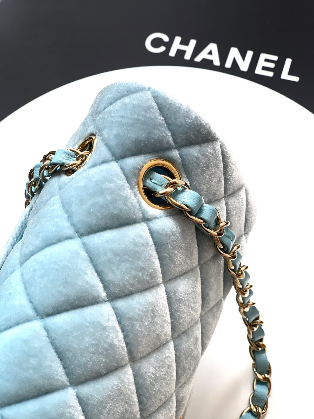 CHANEL-2.55 mini bag  golden/sliver