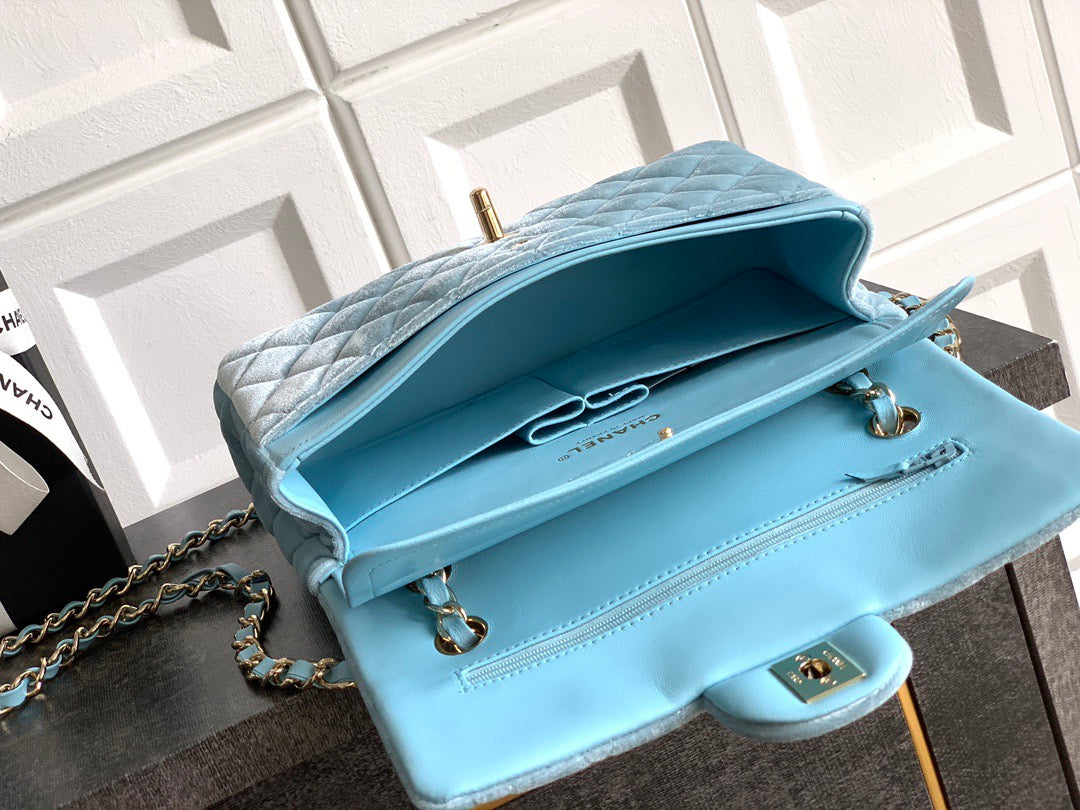 CHANEL-2.55 mini bag  golden/sliver