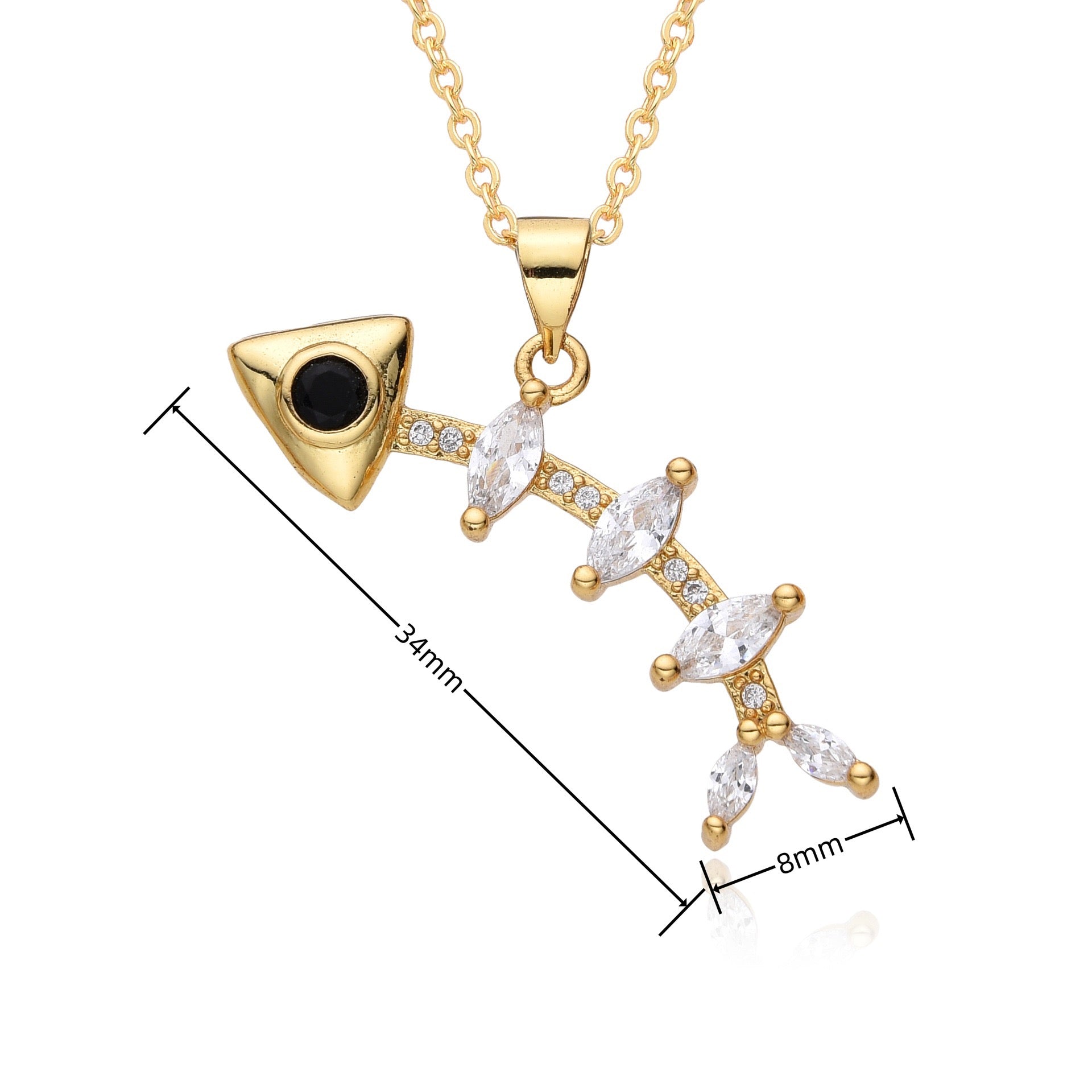 FENG SHUI - 11 Fashion personality dragonfly panda women's 18k pendant necklace